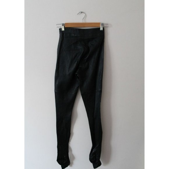 Maison Martin Margiela Pour H&M Leather Black Leggings Drainpipe Trousers - Picture 4 of 11